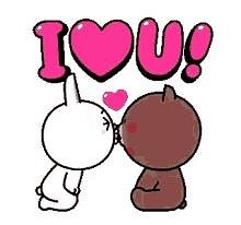 Create meme: funny stickers about love, bear and bunny love, hug stickers are cool