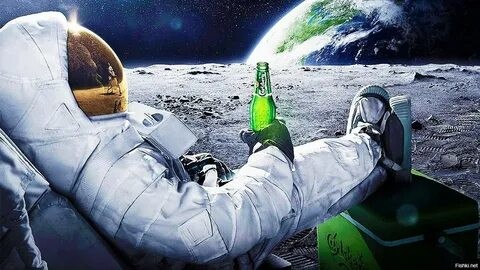 Create meme: space astronauts, astronaut sitting on the moon, astronaut carlsberg