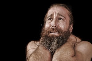Create meme: homeless, crying man, beard man