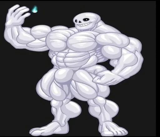 Create meme: buff sans, Sans is a jock, Sans jock