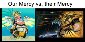 Создать мем: mercy, ангел овервотч, мерси овервотч арт