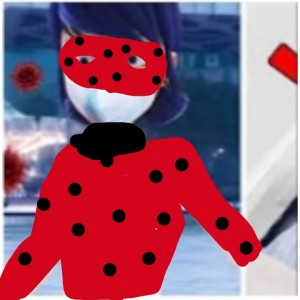 Create meme: Lady Bug and Super cat, costume lady bug