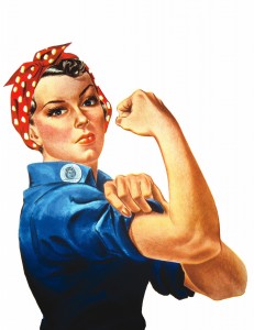 Create meme: rosie the riveter, we can do it