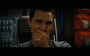 Create meme: matthew mcconaughey, a man cries, interstellar