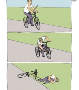 Создать мем: мемы, мем велосипед, палки в колеса