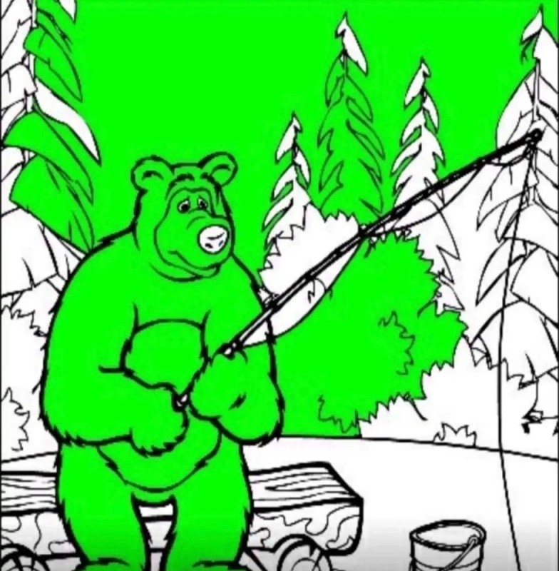 Создать мем: маша и медведь рисунок карандашом, раскраска маша и медведь ловись рыбка, медведь раскраска