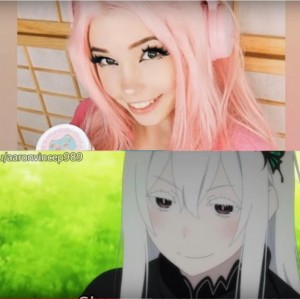 Create meme: Anime, girl, belle delphine