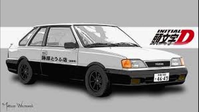 Create meme: toyota ae86 trueno vinyl, initial d ae 86, toyota ae 86 trueno