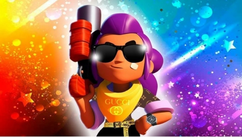 Create meme: brawl stars Shelly, bravl stars sd, Shelly brawl stars