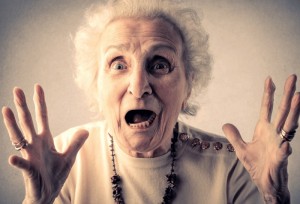 Создать мем: бабушка удивлена, испуганная бабушка, бабушка
