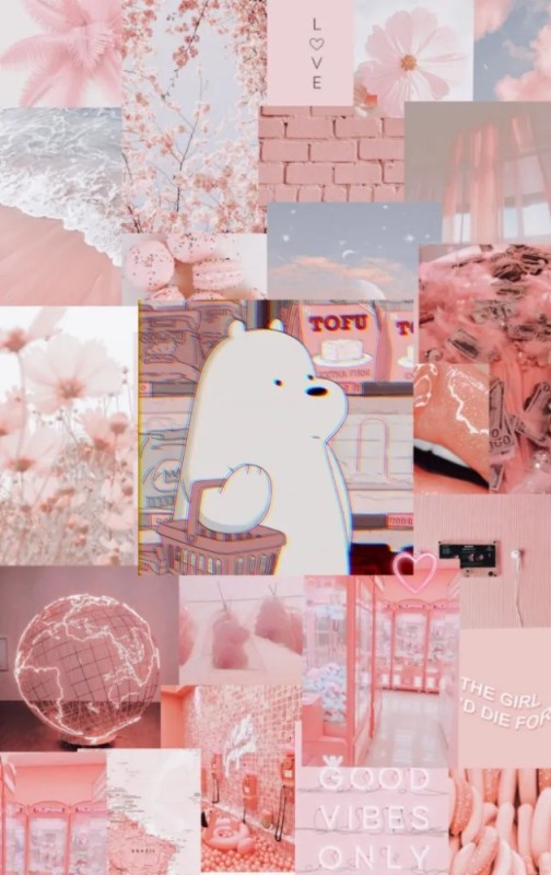 Create meme: aesthetics pink background, pink aesthetics, aesthetics of pink collage