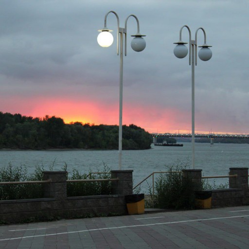 Create meme: ob river embankment Barnaul, evening embankment of Samara, embankment