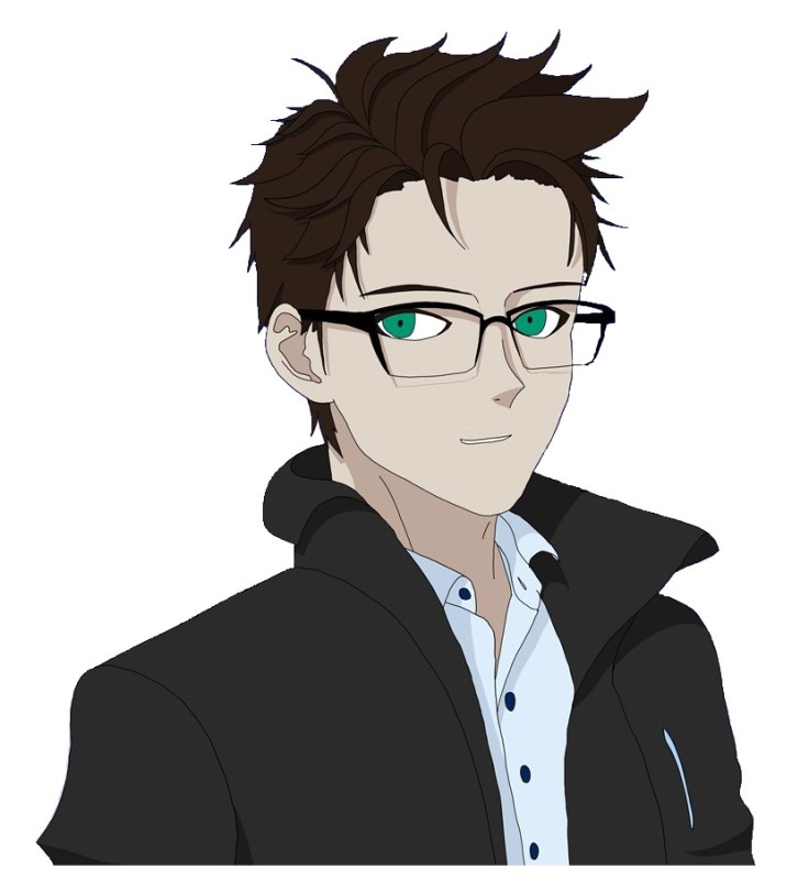 Create meme: anime , anime man with glasses, yuri katsuki