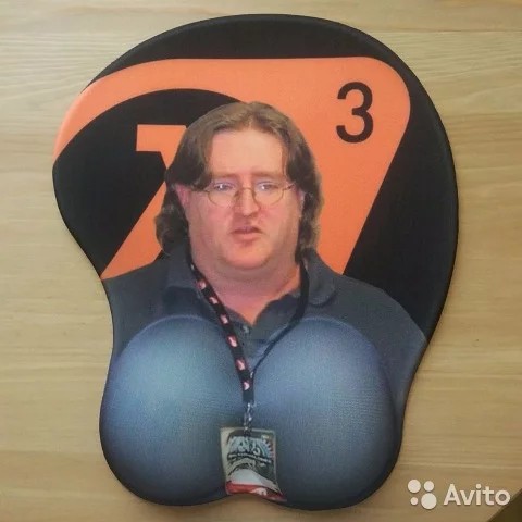 gabe newell mouse pad