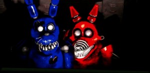 Создать мем: фокси и бонни, бонни 2, nightmare foxy