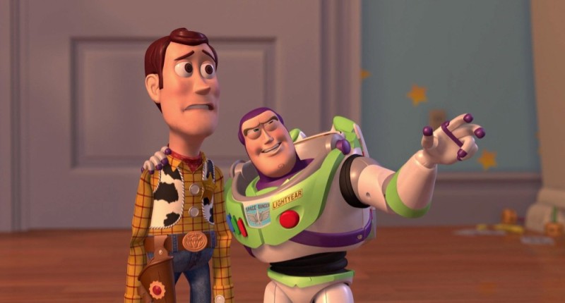 Create meme: buzz Lightyear, toy story 2, buzz Lightyear and woody meme