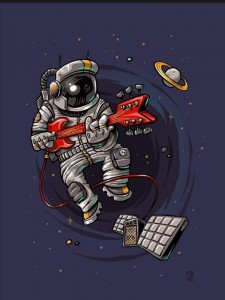 Create meme: astronaut art cartoon, astronaut illustration, astronaut