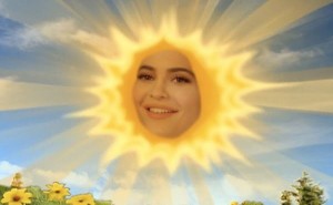 Создать мем: teletubbies sun, sun he, sun