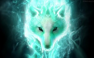 Create meme: ice wolf Wallpaper, cool wolves avatar, photo neon wolf