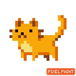 Create meme: pixel the cat