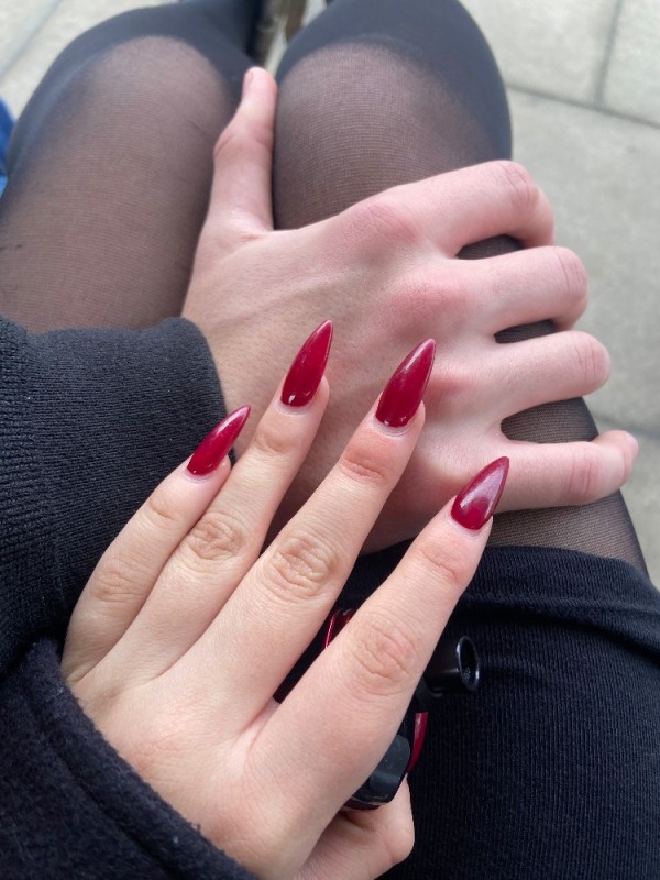 Create meme: nails , Sharp nails are long, long nails are beautiful