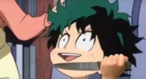 Create meme: deku, Midori freeze frames, izuku midoriya