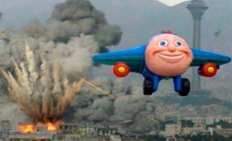 Create meme: the airplane flies away from the explosion, Airplane JJ 2021, j j the jet plane