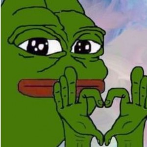 Create meme: Pepe with a heart, Pepe meme heart, The Frog Pepe