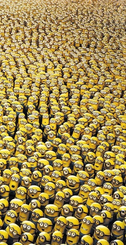 Create meme: A bunch of minions, minions many minions, minions crowd