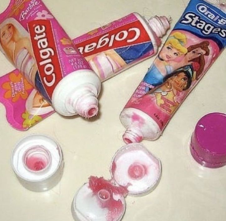 Create meme: colgate toothpaste, colgate barbie toothpaste, colgate barbie toothpaste