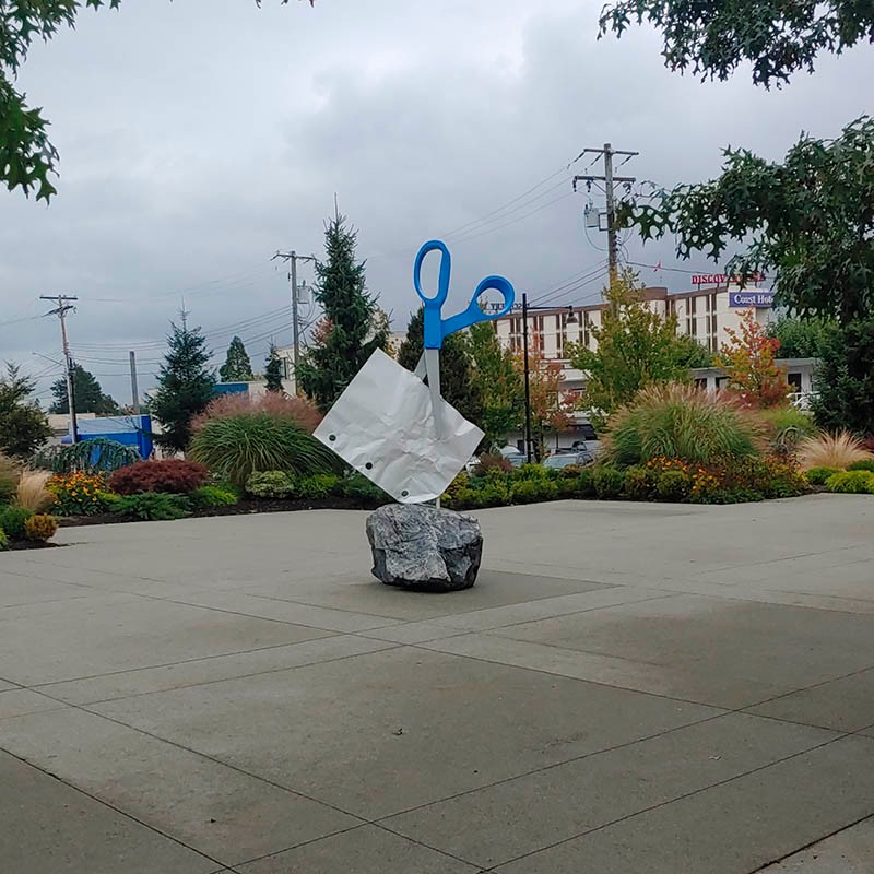 Create meme: The paperclip monument, monument, sculpture scissors