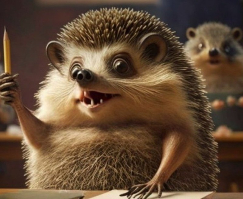 Create meme: it 's clear to the hedgehog, hedgehogs, hedgehogs 