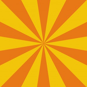 Создать мем: stripes, sunburst, orange background