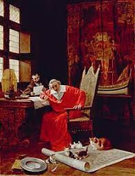 Создать мем: картины живопись, классическая живопись кардиналы, кардинал пьет чай картина