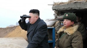 Create meme: Kim Jong UN with binoculars, Kim Jong, North Korea Kim Jong UN