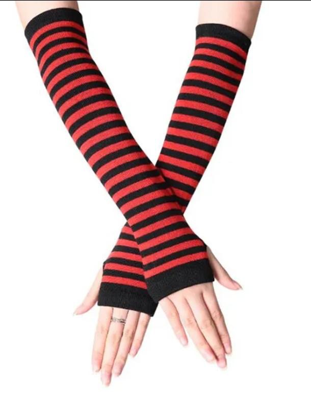 Create meme: striped gloves, long gloves, long fingerless gloves