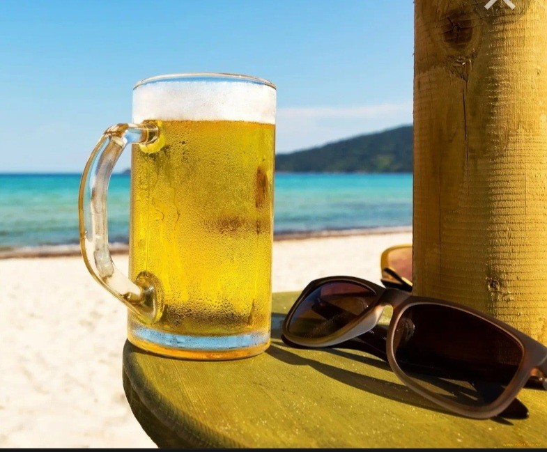 Create meme: summer beer, beer in the heat, beer on the beach