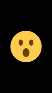 Создать мем: смайлик, sad emoji on black background, emoji удивление на черном фоне