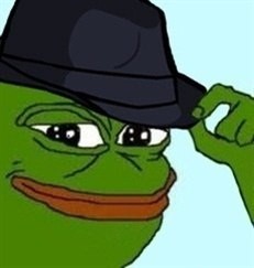 Create meme: tips fedora, my uvazhenie, sad frog