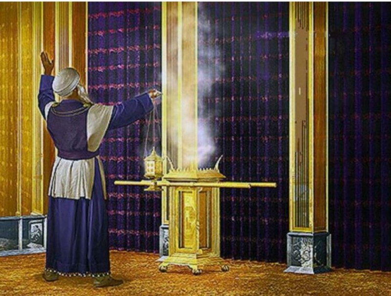 Create meme: Temple of Solomon High Priest, the altar of burnt offering in the temple of Solomon, the golden seven candlesticks in the tabernacle of Moses