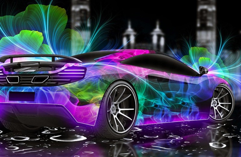 Create meme: Those cars are neon, neon paint for the car, neon machine