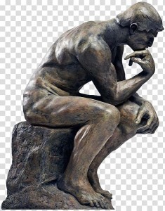 Create meme: the sculpture the thinker, Roden, Rodin's thinker