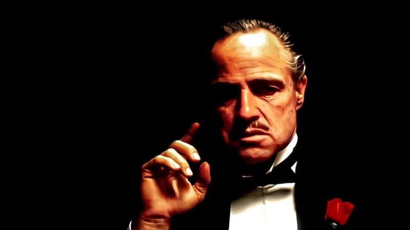 Create meme: painting the godfather, the godfather no respect, the godfather don Corleone 