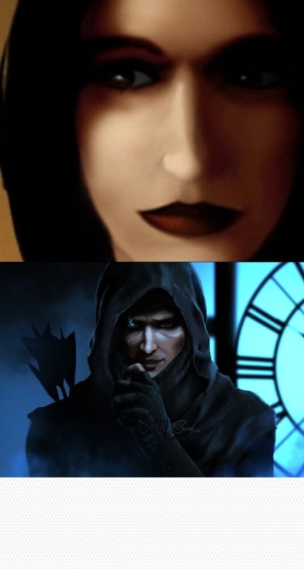 Create meme: garrett thief, thief , the shadow in the hood