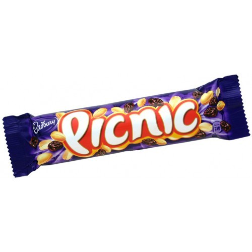 Create meme: picnic bar, 38 g., cadbury's picnic bar, picnic chocolate bar 38g