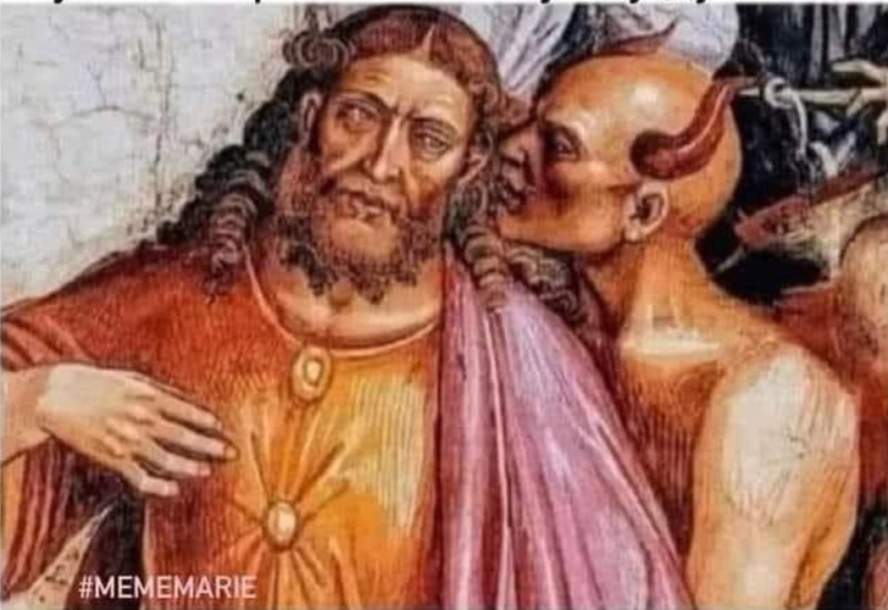 Create meme: fresco of the antichrist of the 14th century in italy, fresco by Luca Signorelli the Antichrist, fresco of the antichrist of the 14th century