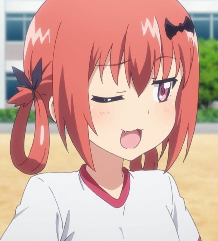 Create meme: Satania Kurumizawa, gabriel dropout, Satania Kurumizawa laughs