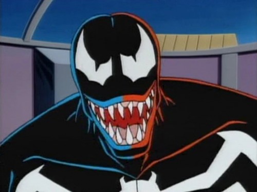 Создать мем "Я сражусь (Я сражусь, venom, spider man 1994)". 