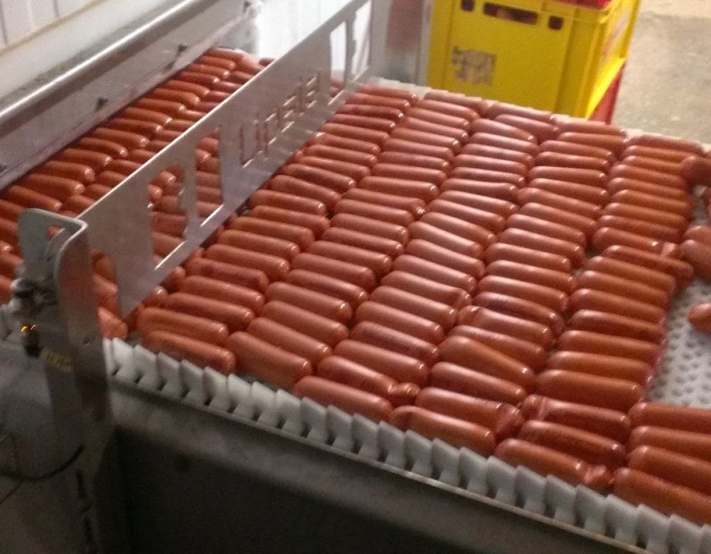 Create meme: sausage production, sausage , sausages packaging