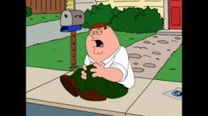 Create meme: family guy Peter gif, Peter Griffin hit his knee, Peter Griffin hurt